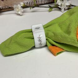Vintage Kentfield & Sawyer Porcelain Napkin Ring Floral Pattern - Replacement