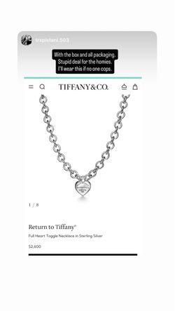 Return to Tiffany® Full Heart Toggle Necklace in Sterling Silver