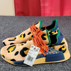 Mens Size 12  adidas Pharrell x NMD Human Race Animal Print - Pulse Amber New
