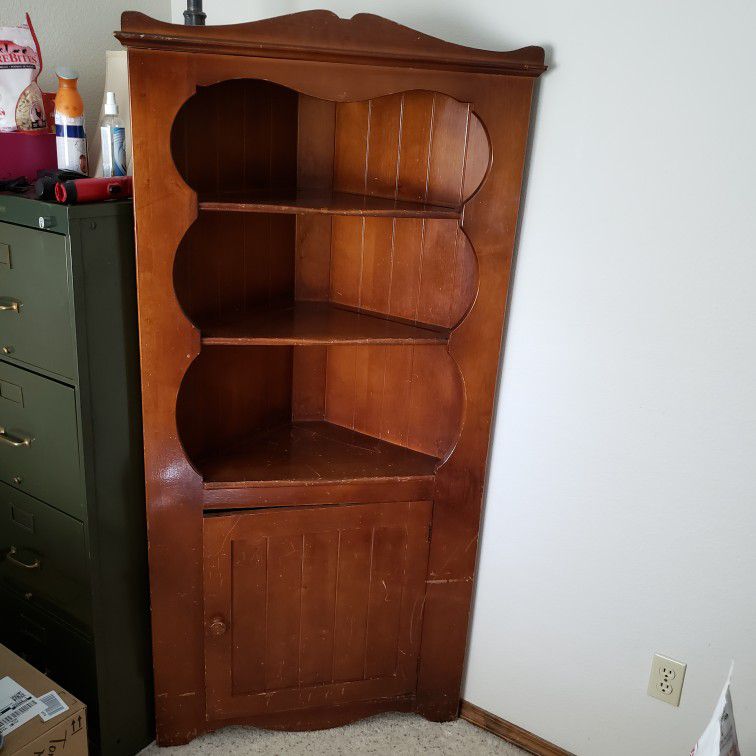 Vintage Tall Corner Cabinet