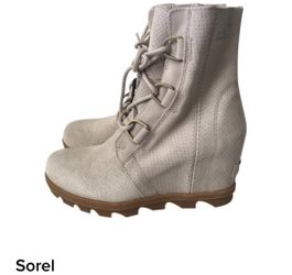 SOREL JOAN OF ARTIC WEDGE BOOTIE NL WOMEN’S SIZE 6.5 ARC ARCTIC