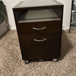 Dark Wood Nightstand/end Table 