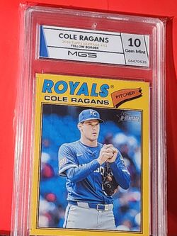 2026 Topps Heritage Cole Ragans #113 Yellow Border MGS 10 GEM MT