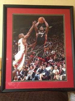 Dwayne Wade 16x20 signed