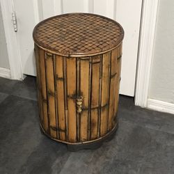 Boho Wicker Bamboo Rattan Table 
