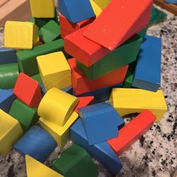 Wooden Colored Building Blocks