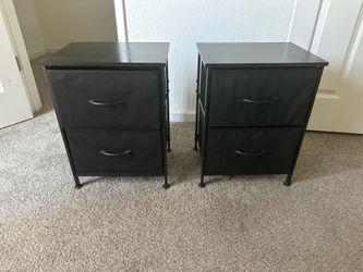 2 Two drawer side tables