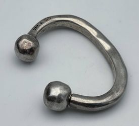 Jewelry .925 sterling silver UNO DE 50 Double Crew Bead Bangle 6.00” 61.00grams