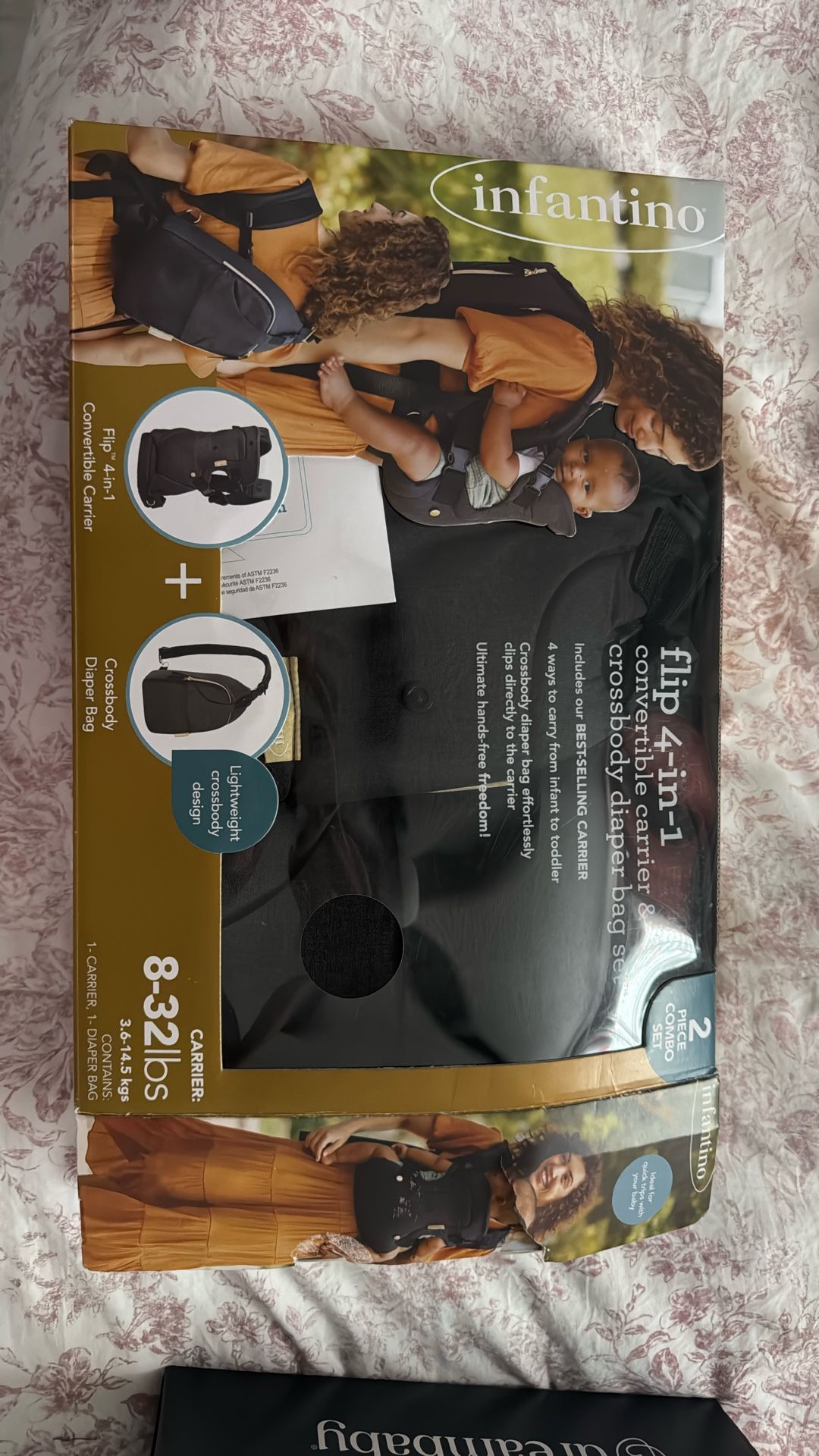Infantino 4 in 1 convertible carrier and diaper bag set