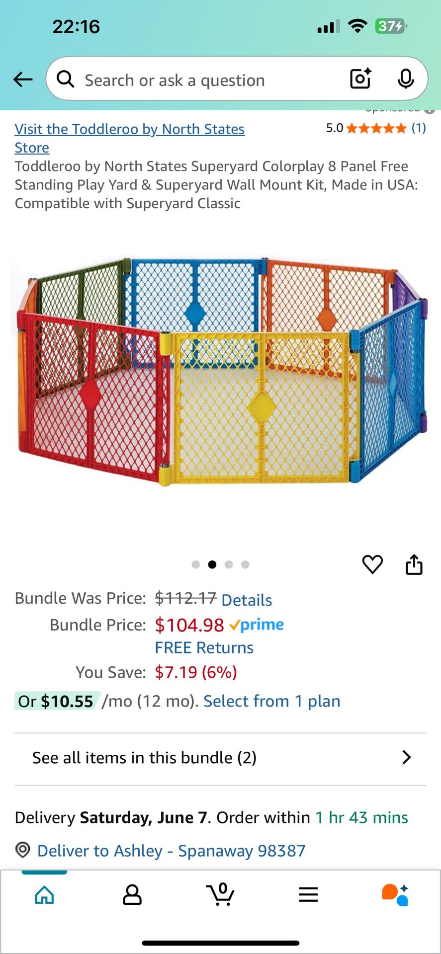 Baby play yard