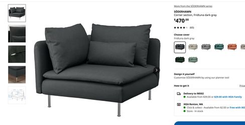2 IKEA soderhamn corner chairs