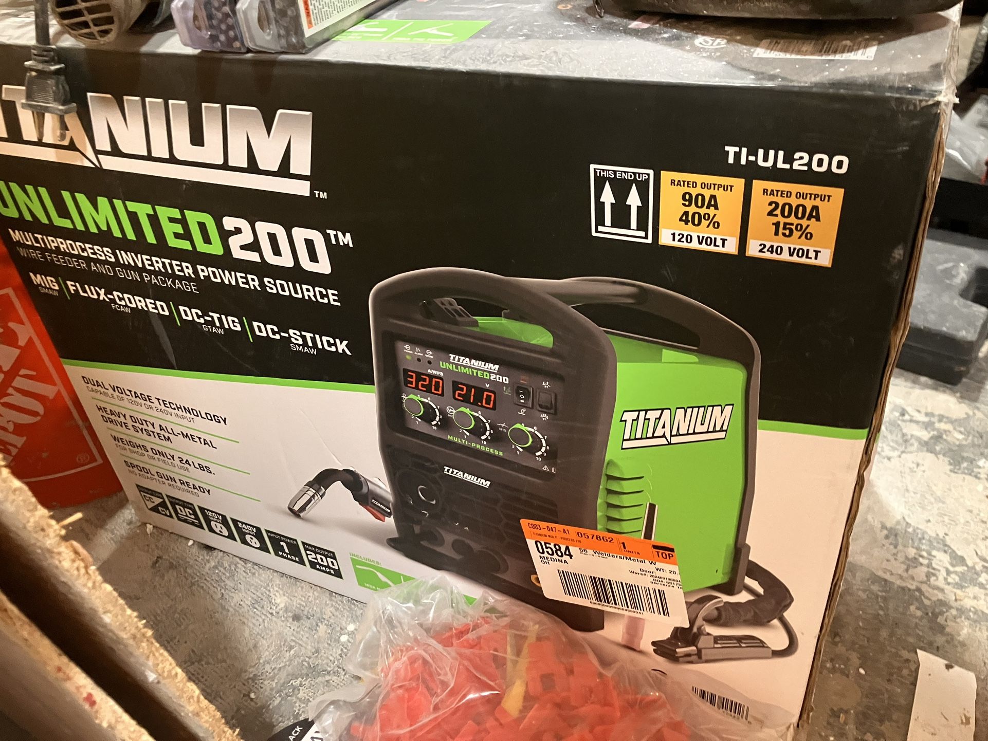 Brand New Welder, Matching Helmet & Welder Sticks