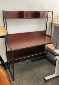 Computer Desk Table With Top Shelf 