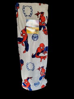 Marvel Spider-Man Queen Plush Blanket- Grey