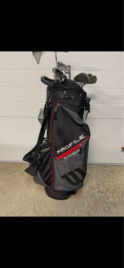 Wilson platinum high profile lightweight golf bag with clubs