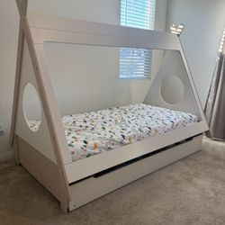 Twin Bed Frame with Trundle 