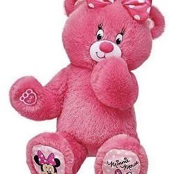 Build A Bear Workshop Pink Minnie Mouse Teddy 16 in Stuffed Plush Toy Animal