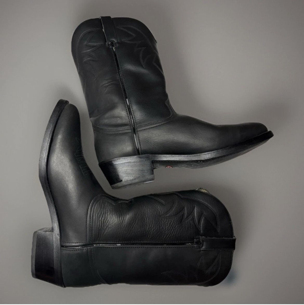 Durango Oiled Black Leather Western Cowboy Riding Boot