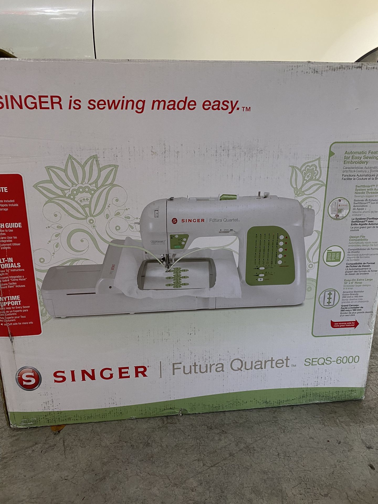 SINGER Sewing and Embroidery Machine Futura Quartet https://offerup.com/redirect/?o=U0VRUy02MDAwLkNM - $450