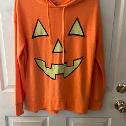 Zoe + Luv Jack O’ Lantern Orange Hoodie Size M