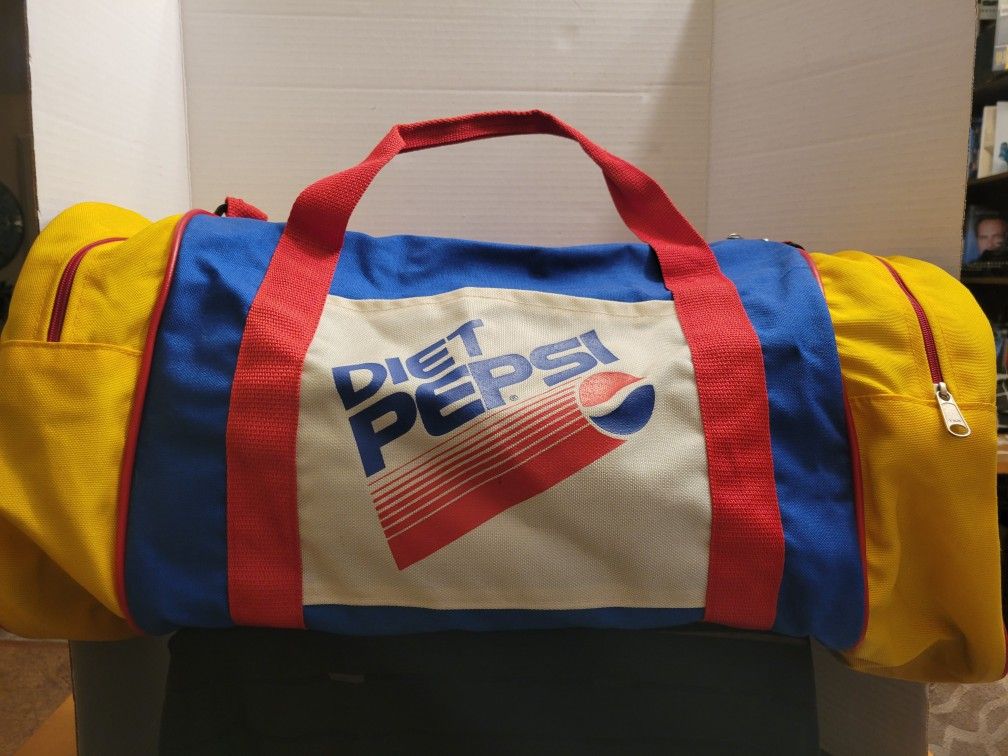 Rare Vintage Promo Diet Pepsi Duffle Bag 24" Long 12" Tall & Wide Adj Strap