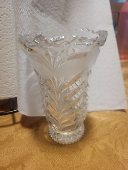 Vintage ANNA HUTTE Bleikristall Real Lead Crystal 24% PbO Vase 6.5" CARAT