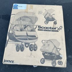 Joovy 8100  Blueberry Double Stroller Scooter 