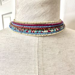 Decree Beaded Choker Necklace 