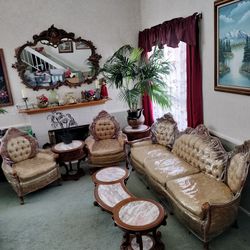 French antique living room set