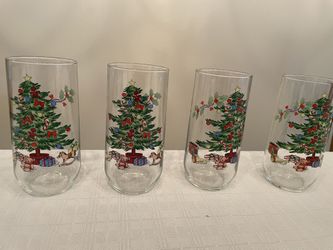 Christmas Glasses For Sale (set of 4)