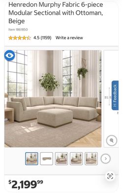 Henredon Murphy 6-Piece Modular Sectional + Ottoman