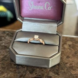 0.38 ct. Diamond With 14K Rose Gold Engagement Ring