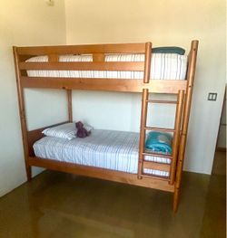 Viv + Rae Twin over Twin Solid Wood Bunk Bed – Like New (2 Avail)