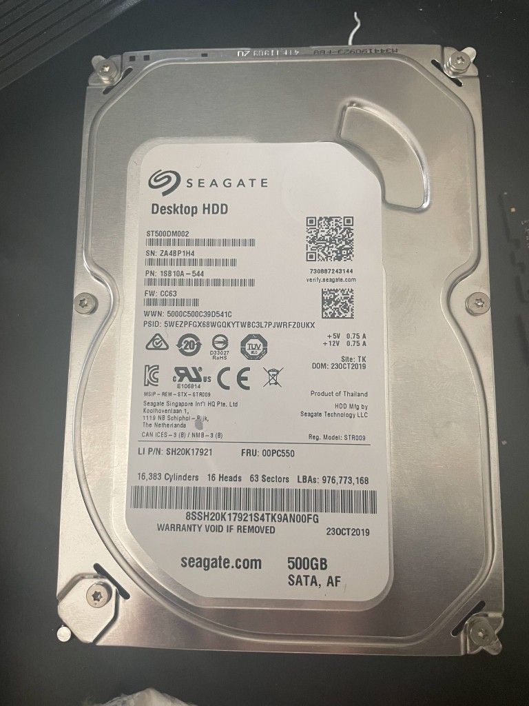 Seagate Desktop HDD 500gb Hard Drive