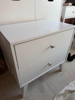 Mid century modern white dresser