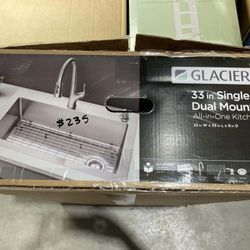 33in Single Bowl Kitchen Sink