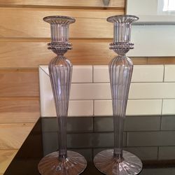 Candle Holders , Hand Blown Glass 