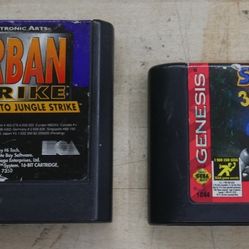  Urban Strike (Sega Genesis, 1994) Cartridge Only + SONIC 3D BLAST Tested/Working. VERY GOOD CONDITION.