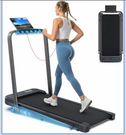 Folding Treadmill for Home, Walking Pad with Incline and Handle Bar 320+lbs Capacity,Under Desk Trea