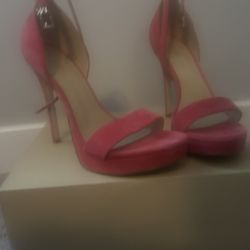 MK Red suede Heels 