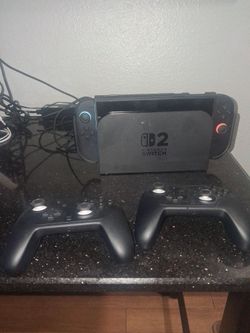 Nintendo switch 2 with hard case and two wireless pro controllers