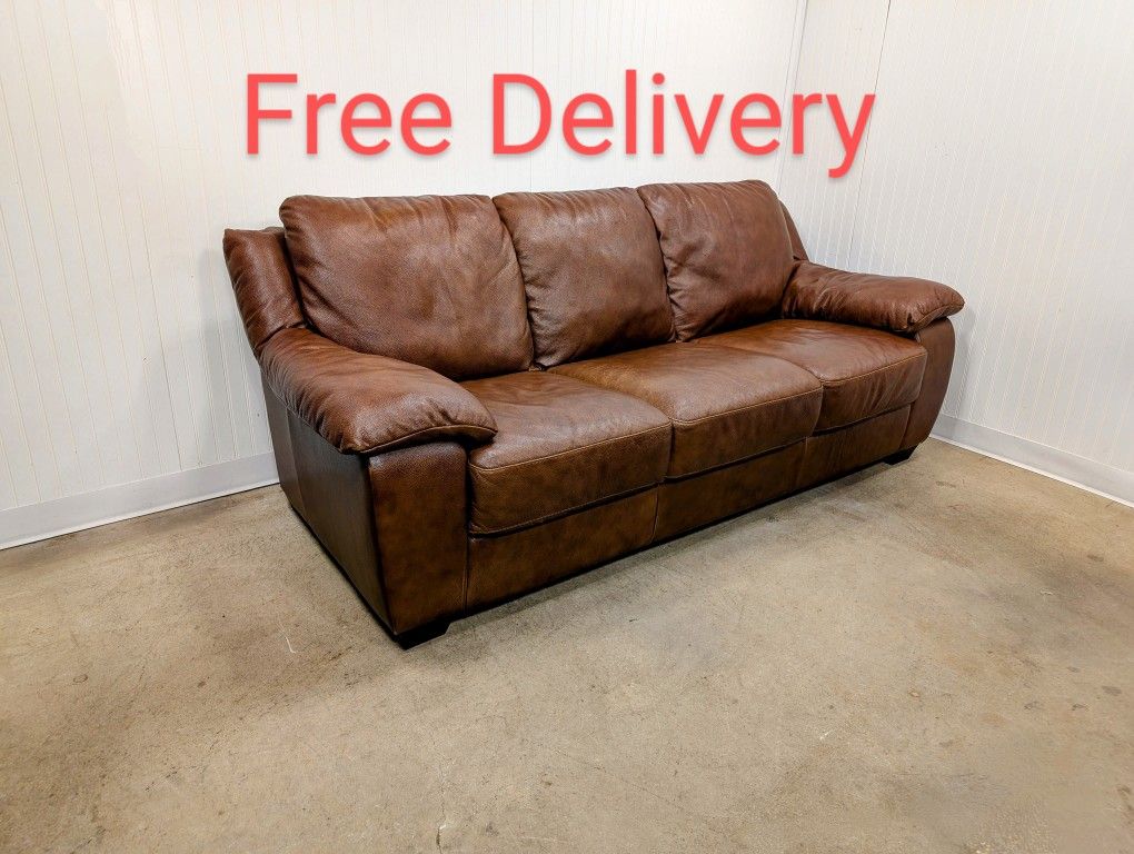 Italsofa Top Grain Leather Sofa Couch Free Delivery