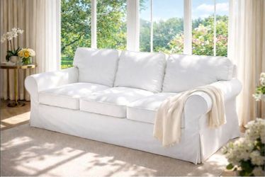 Brand New IKEA EKTORP 3-Seat Sofa Replacement Cover – White – $95
