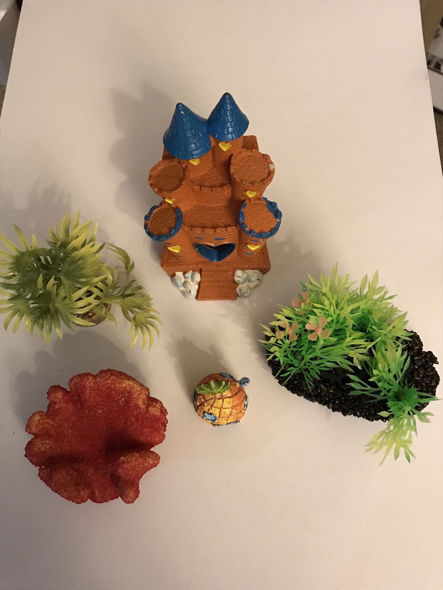FIVE (5) SMALL DECOR for AQUARIUM - posted price is firm.