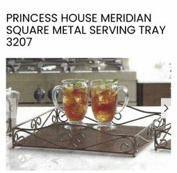 Princess house bandeja de metal grande