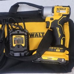 NEW DEWALT 20V BRUSHLESS IMPACT WITH 3AH BATTERY AND CHARGER IN BAG FOR 130$