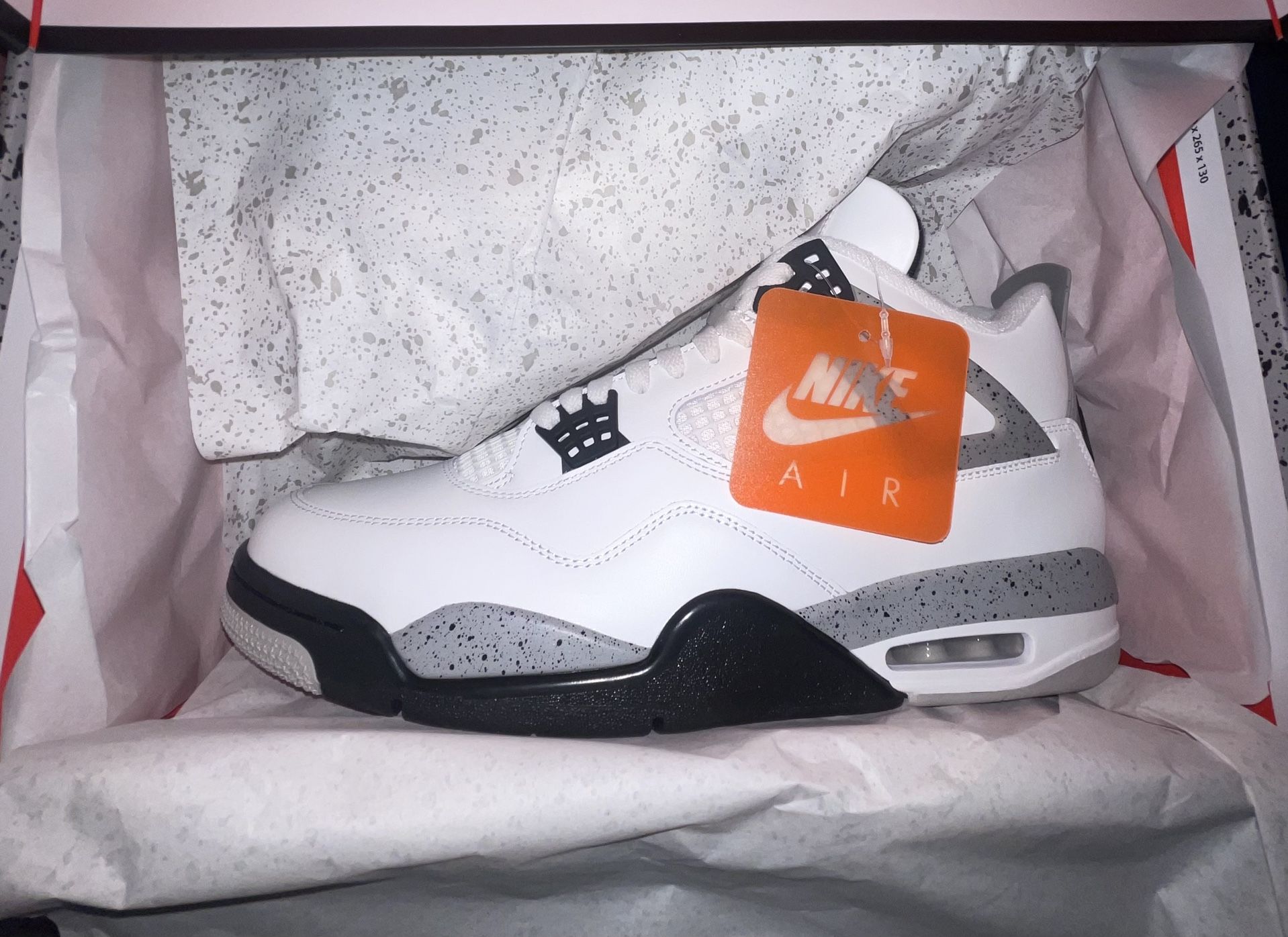 Jordan 4 White Cement Size 12