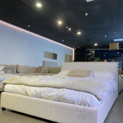 Low-Profile Upholstered Bed Frame – Full / Queen / King  -FREE LOCAL DELIVERY 