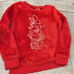 Disney Jumping Beans Minnie Mouse Embroidered Crew Neck Sweater Size 5T