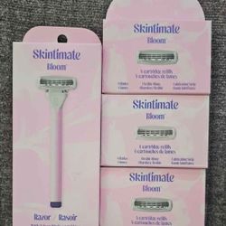 Skintimate Bloom Razor And Cartridge Refills
